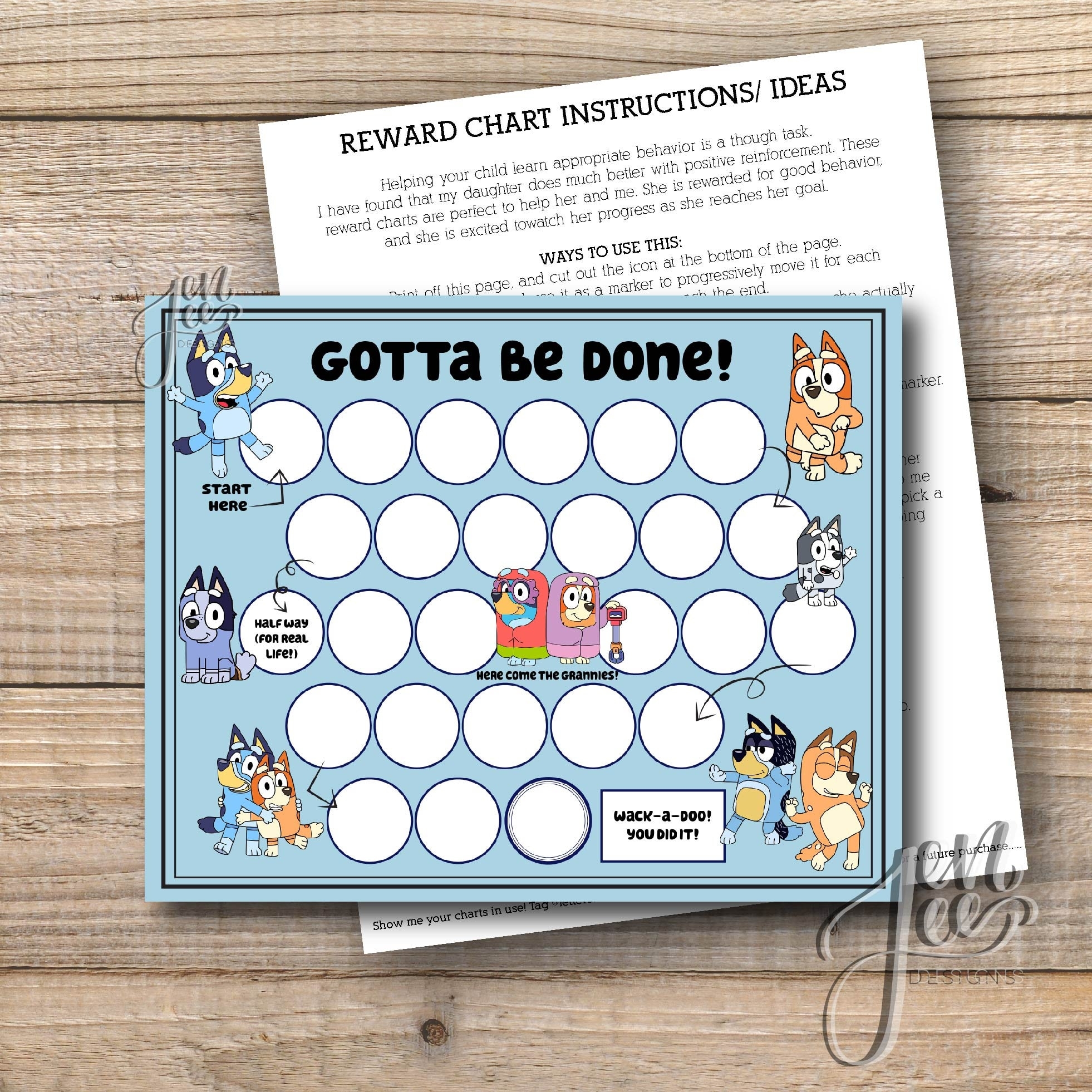 Bluey Reward Chart Printable Instant Download Printable Etsy UK
