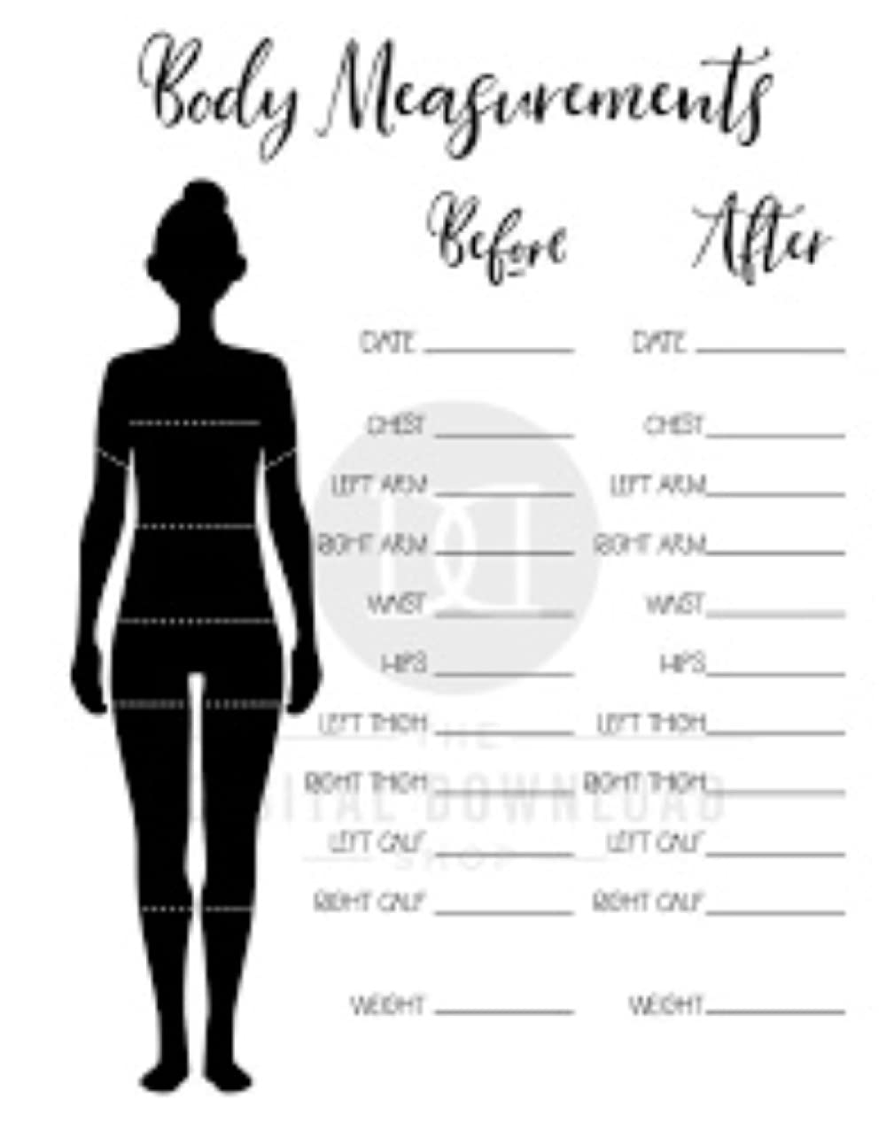 Body Measurement Chart Body Measurement Tracker Log Book Journal Planner Weekly Weight Loss Chart For Girls Women Logbook 110 Page Cover Matte 6X9 Book Note Amazon de Books