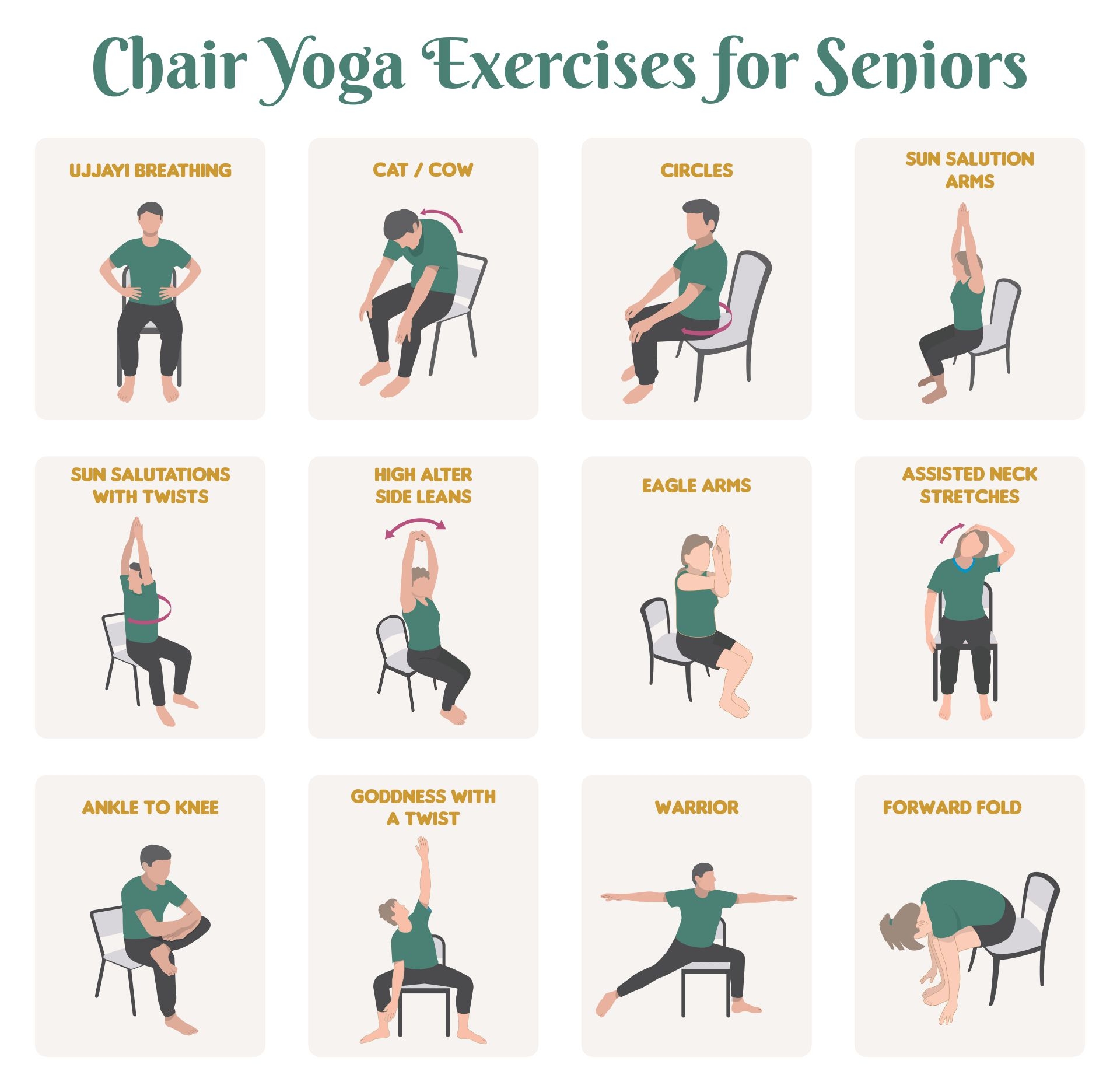 Chair Yoga Exercises For Seniors Clearance