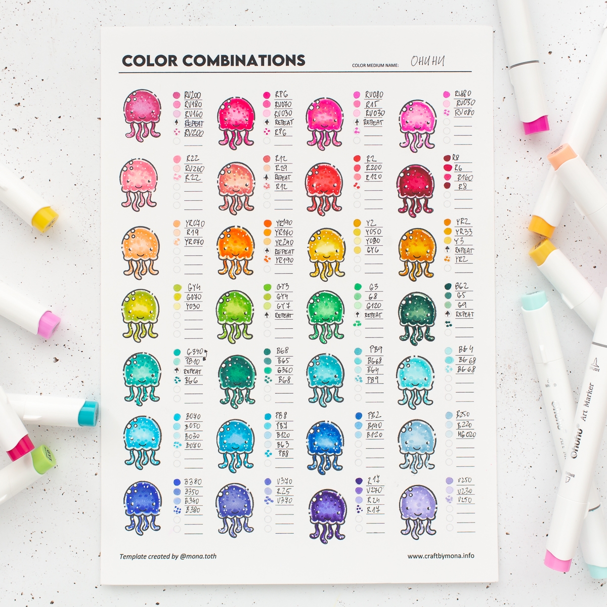 Color Combo Ideas Free Printables Mona T th