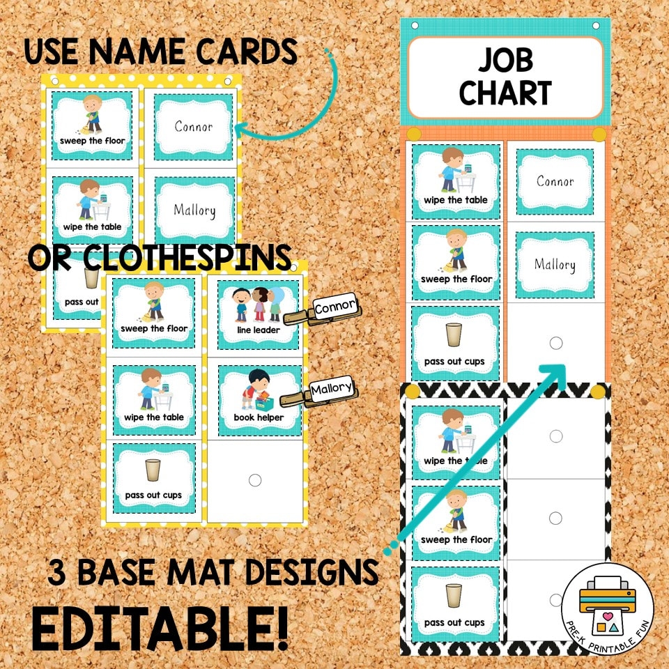 Clipart Free Printable Preschool Job Chart Pictures