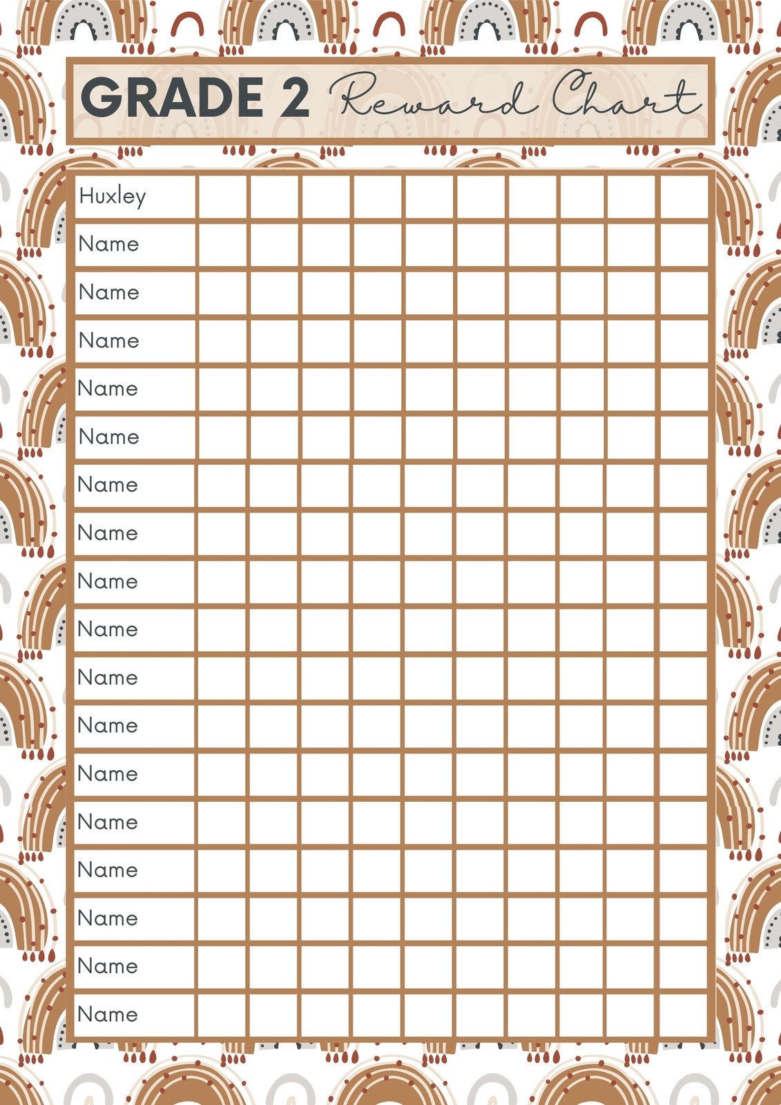 Printable Reward Chart