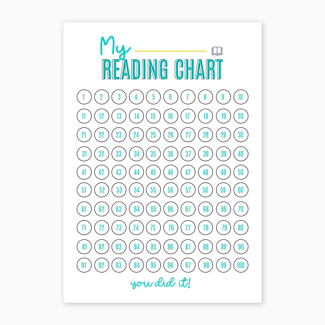 Kids Printable Reading Chart Reading Reward Chart Homeschool Reading Chart Book Reward Chart Reading Progress Chart Download Etsy UK