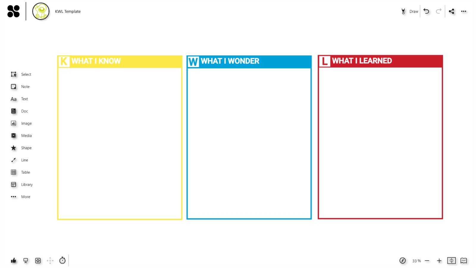 K W L Chart Printable