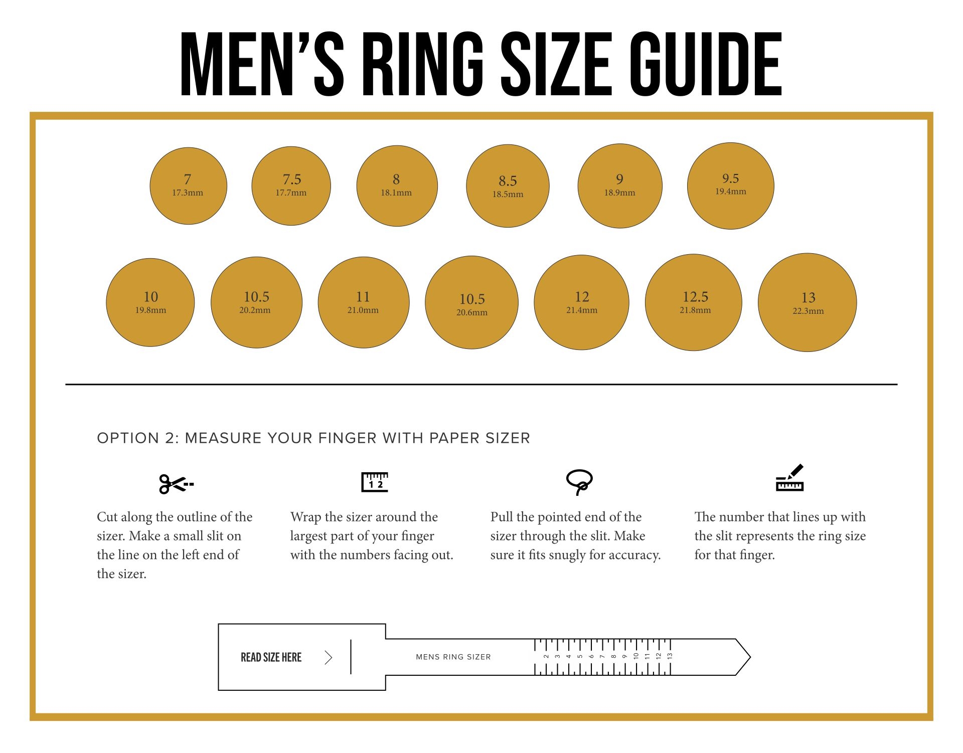 Mens Ring Sizer 2025 Printable