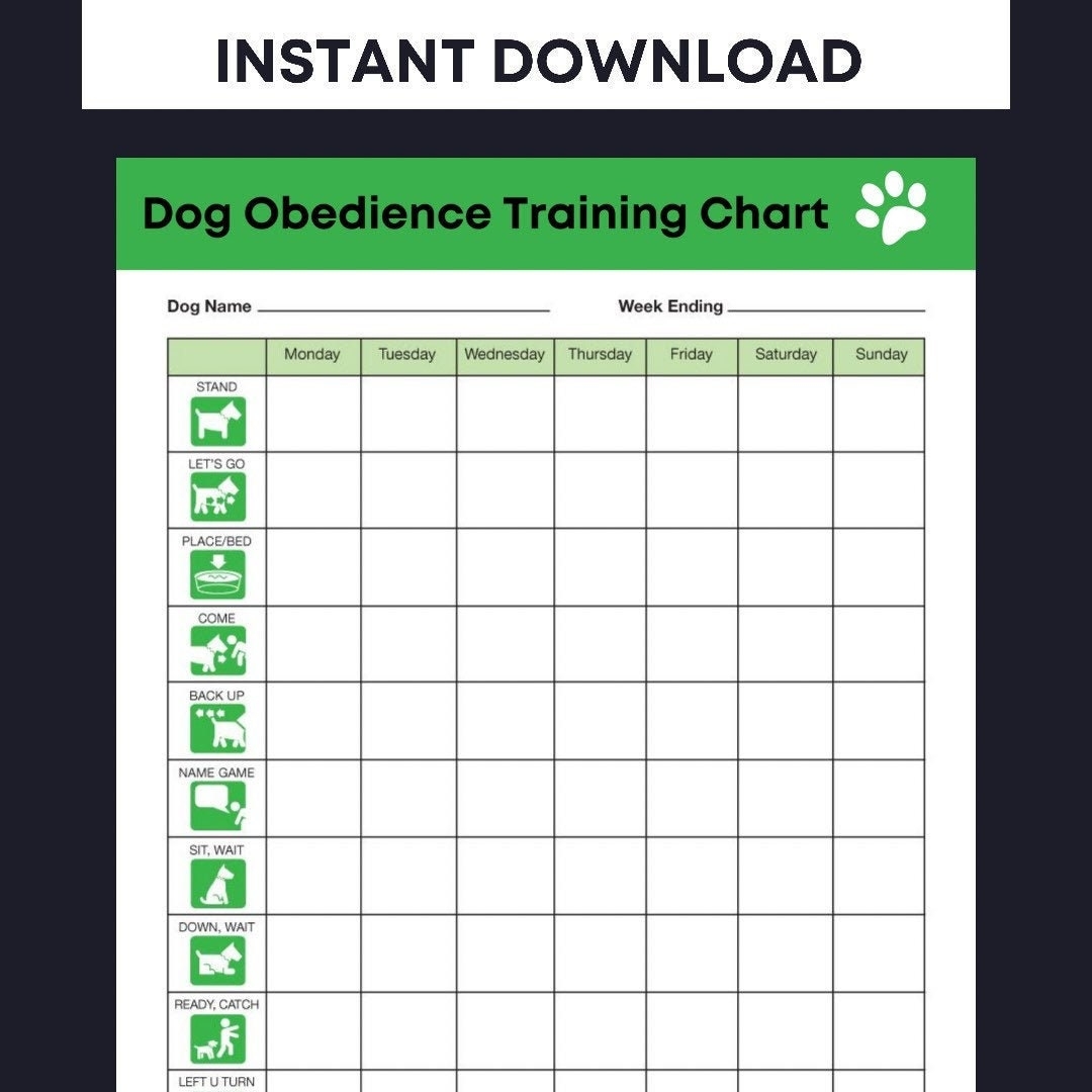 Akc Printable Dog Training Hand Signals Chart Pdf