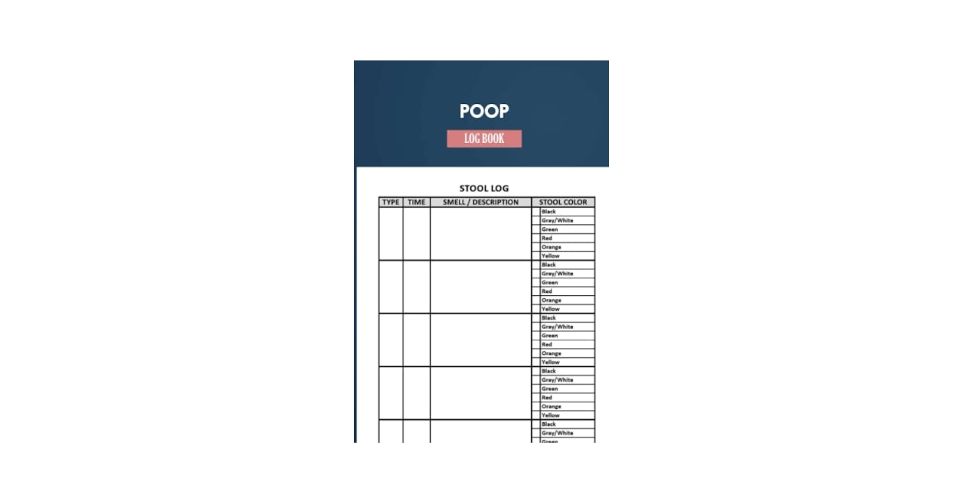 Poop Log Book Poo Logbook Bristol Stool Chart Book Poop Tracker Bowel Movement Log Book Poo Diary Stool Journal Helga House 9798414289487 Books Amazon ca