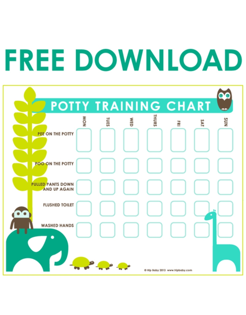 Potty Training Chart Printable Pdf Free