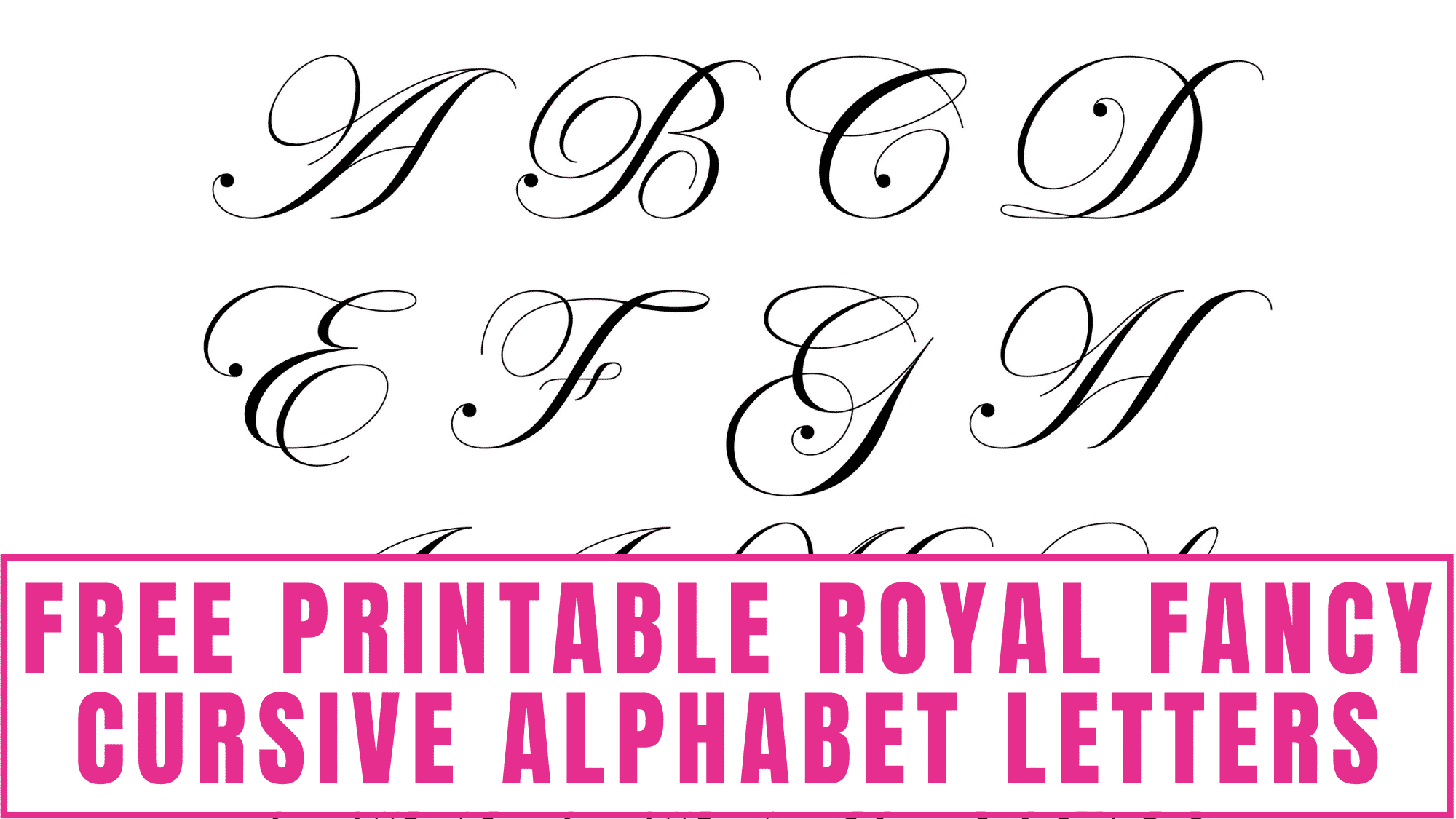 Printable Cursive Alphabet Chart PDF Upper And Lowercase Letters 
