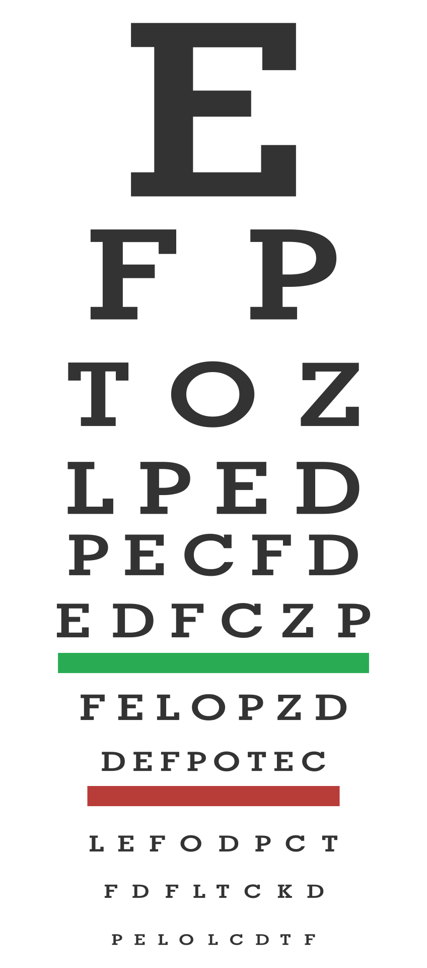 Printable Snellen Eye Chart