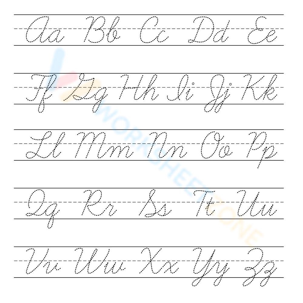 Printable Cursive Chart